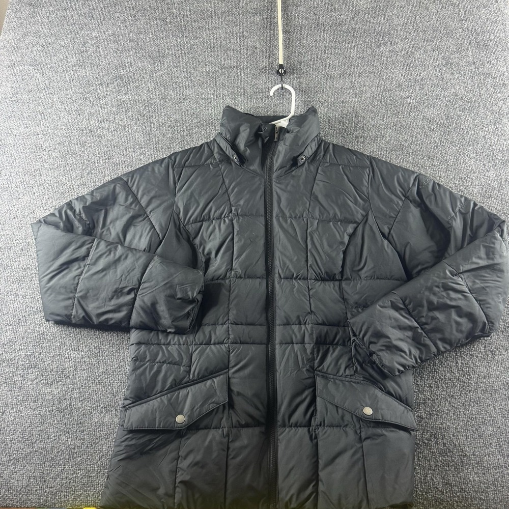 Columbia Jacket Adult L Black Quilted Puffer Insulated Full Zip Outdoor Winter